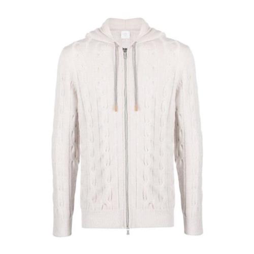 Beige Cashmere Full Zip Sweater