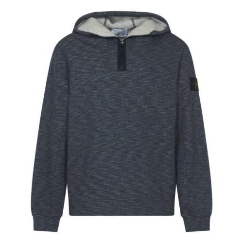 Grå Hoody Half Zip Sweater