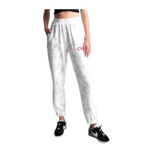 Kick Sweatpants Marmor Print Elastiske Manchetter