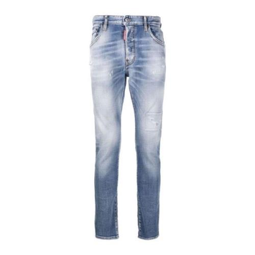 Slim-Cut Distressed Jeans