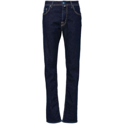 Slim Fit Mørkeblå Jeans