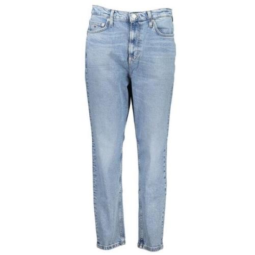 Blå Bomuld Mom Jeans Ultra High