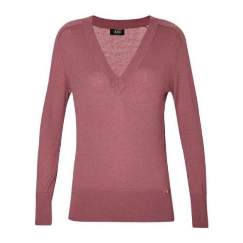 Lyserød Bomuld Cashmere Sweater