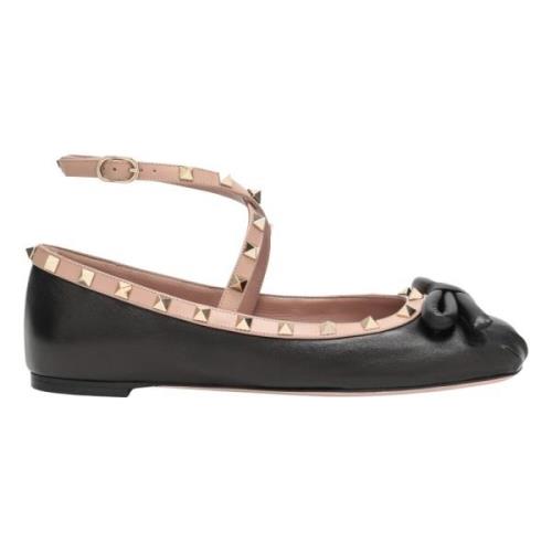 Rockstud Pointed Ballerina Sko