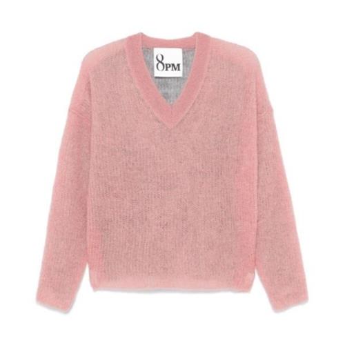 Mohair Blend V-Neck Sweater