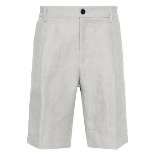 Casual Linen Shorts i Grå