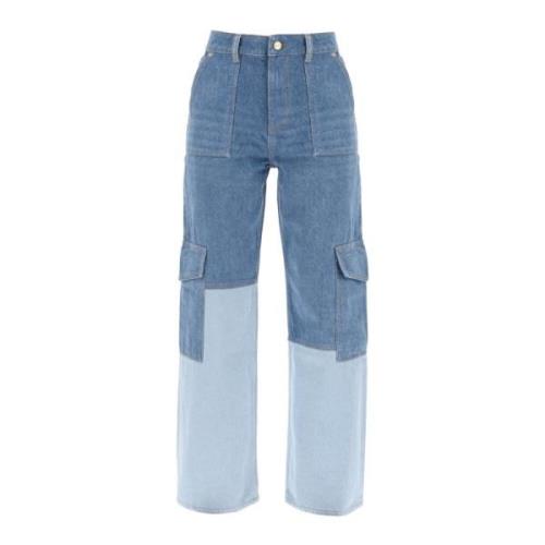 Cargo Lomme To-Farvet Denim Jeans