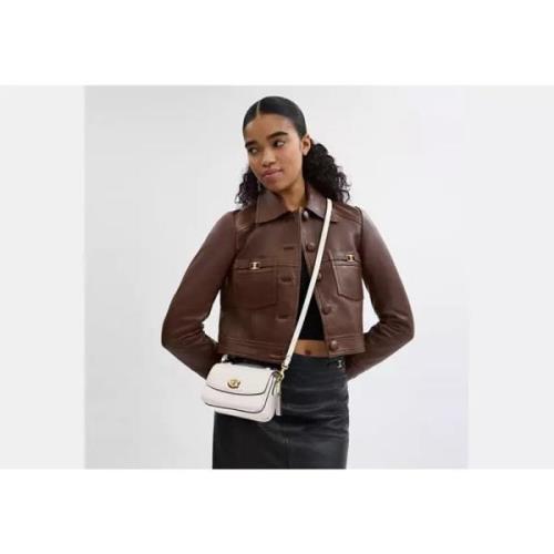 Klassisk læder crossbody taske