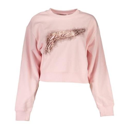 Langærmet Pink Sweatshirt med Print