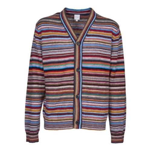 Stribet Multifarvet Cardigan Strikvarer AW24