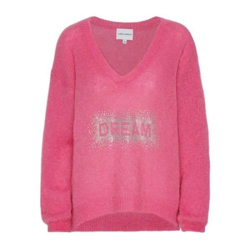 Krystal Drøm V-Hals Pullover Pink