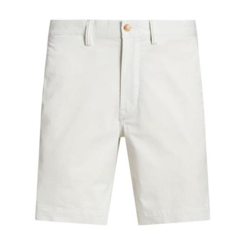 Hvide 8-tommers Stretch Straight Fit Chino Shorts