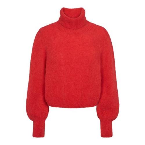 Alpaca Rollneck Sweater Lipstick Red