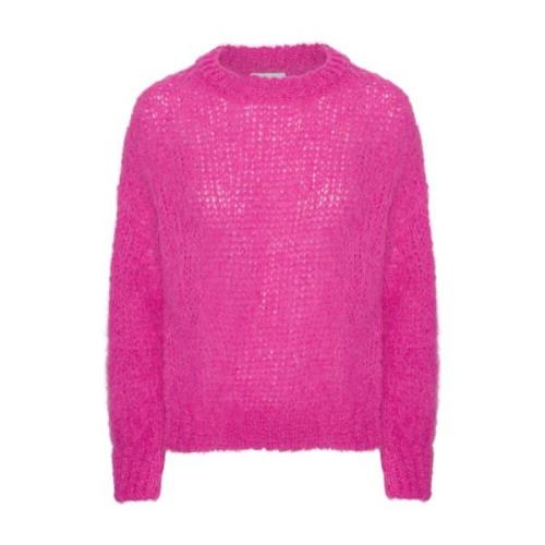 Blød Alpaka Pullover Neon Pink