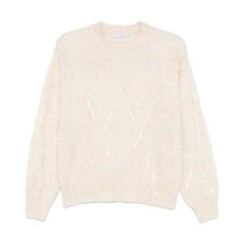 Paillet Sweater Creme Strik Design