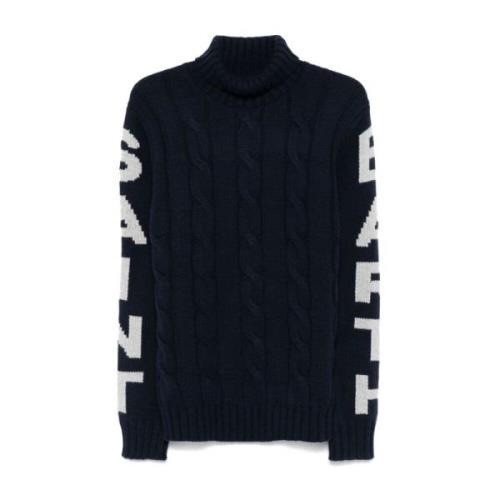 Navy Blue Cable Strik Sweater