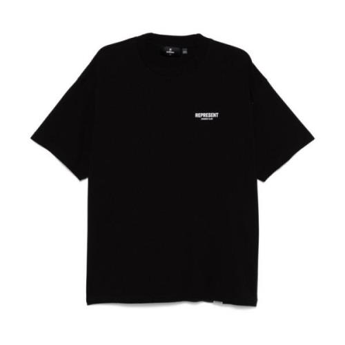 Sort Bomuld Jersey Crew Neck T-shirt