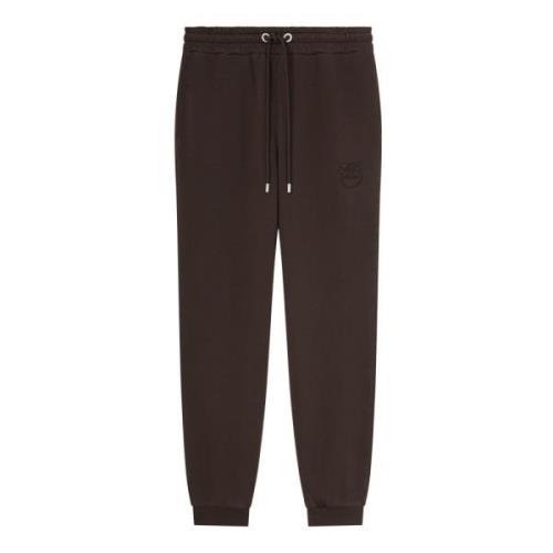 Sporty Brun Joggers Love Birds Broderi