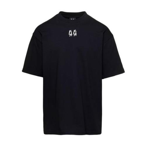 Sort T-shirt med Logo Print