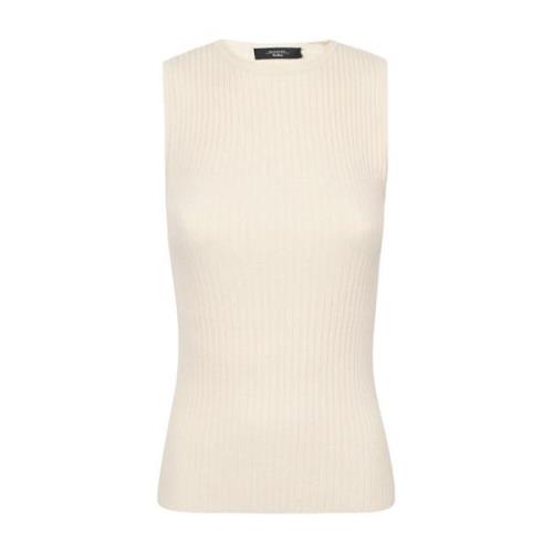 Ivory Viskose Stretch Tank Top