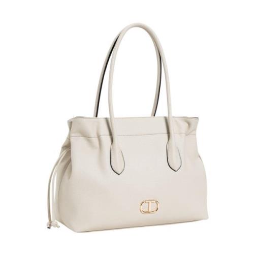 Beige Shopper Tote Taske