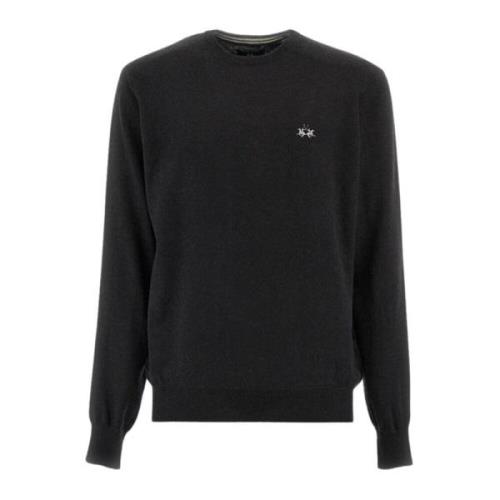 Broderet logo rund hals sweater