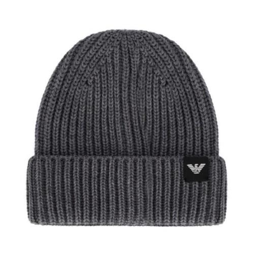 Mørkegrå Ribstrikket Beanie