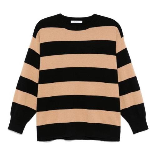 Luksuriøs Stribet Cashmere Uld Sweater