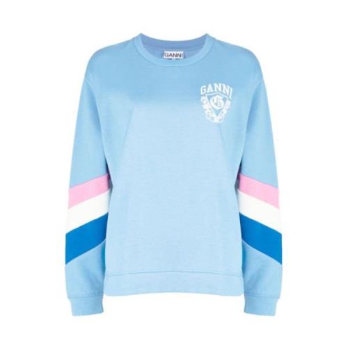 Oversized Shield Sweatshirt Blå Striber