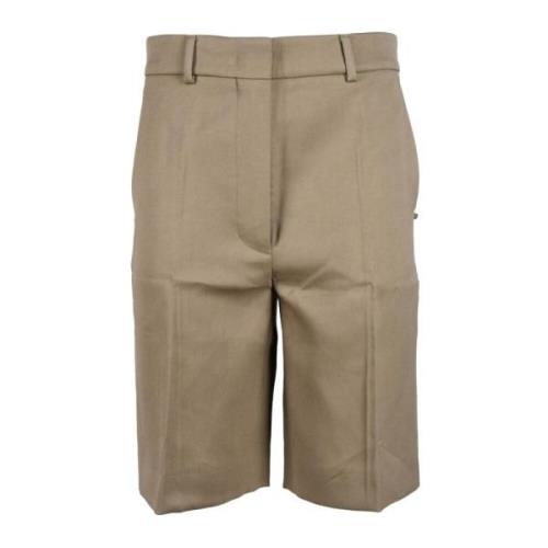 Afslappede Bermuda Shorts i Bomuld-Viskose Blanding