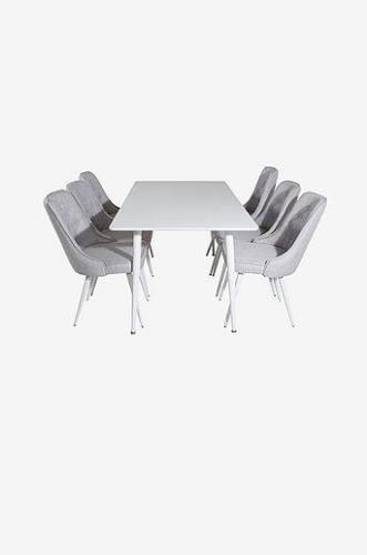 Spisegruppe Polar med 6 spisebordsstole Velvet Deluxe