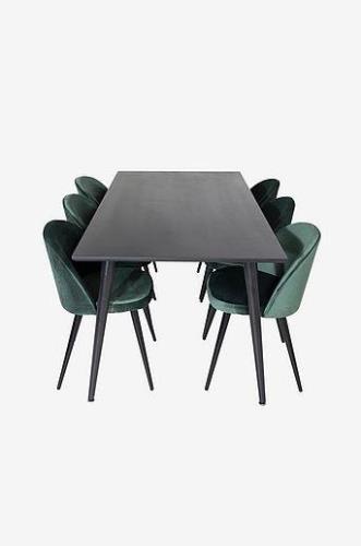 Spisegruppe Dipp med 6 spisebordsstole Velvet