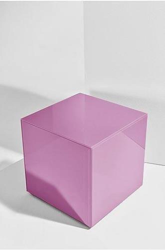 Pop kube i farvet glas 35x35 cm