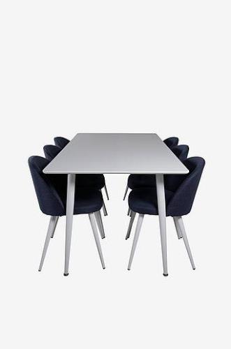 Spisegruppe Polar med 6 spisebordsstole Velvet