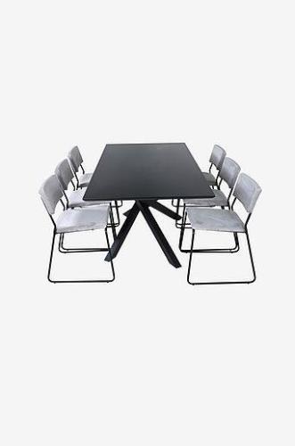 Spisegruppe Piazza med 6 spisebordsstole Kenth