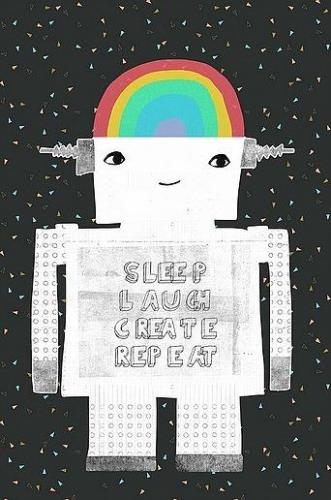 Plakat Sleep Laugh Create Repeat