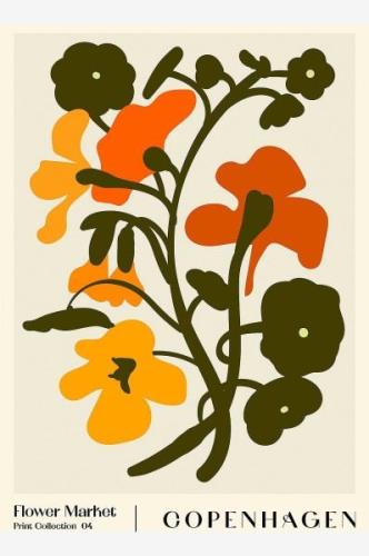 Pelcasa - Plakat Flower Market. Copenhagen - Beige - Posters - - Homer...