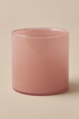 &Home - Lysestage/krukke Ruby Large højde 15 cm - Rosa - Lysestager & ...