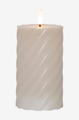 Star Trading - Bloklys Flamme Swirl LED 15 cm - Beige - Lys - - Homero...