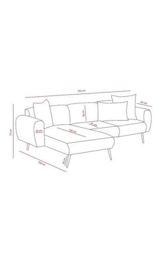 Hanah Home - Hjørnesofa - Side Venstre - Beige - 3-pers. sofaer - - Ho...