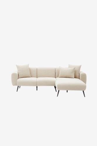 Hanah Home - Hjørnesofa - Side Højre - Beige - 3-pers. sofaer - - Home...