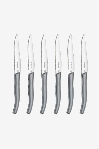 Lou Laguiole - Grillknive Jet i knivblok 6-pak - Grå - Bestik - - Home...