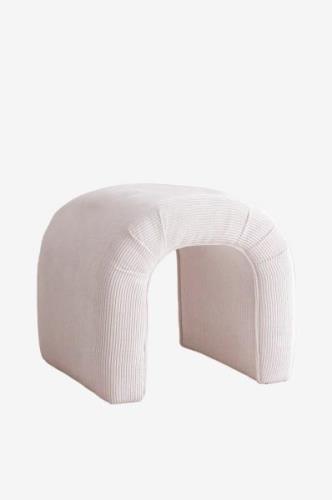 Hanah Home - Pouffe-Atlanta - Hvid - Fodskamler & puffer - - Homeroom