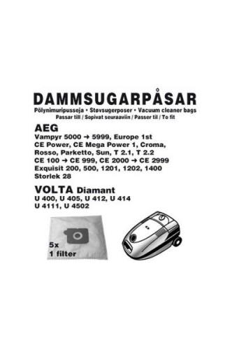 Champion Nordic - Støvsugerposer AEG 5 stk. 1 stk. filter (1006CH) - O...