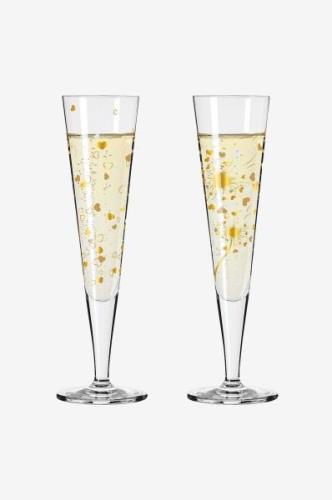 Ritzenhoff - Goldnacht Champagneglas 2-p 2024 - Flerfarvet - Vinglas -...