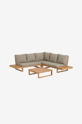 Kave Home - Hjørnesofa Flaviina, 5-pers. - Brun - Loungesofaer - - Hom...