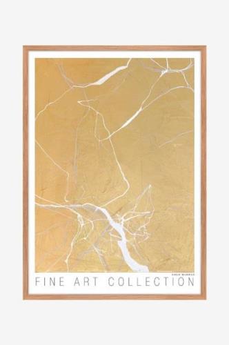 Malerifabrikken - billede Gold Marble, Eg Ramme - Guld - Billeder - - ...