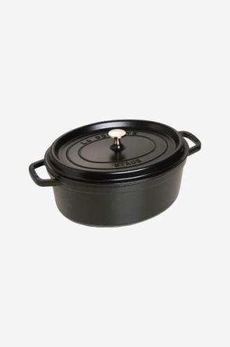 Staub - Gryde La Cocotte oval 31 cm, 5,5 l - Sort - Gryder & kasseroll...