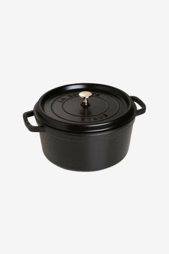 Staub - Gryde La Cocotte rund 28 cm, 6,7 l - Sort - Gryder & kasseroll...