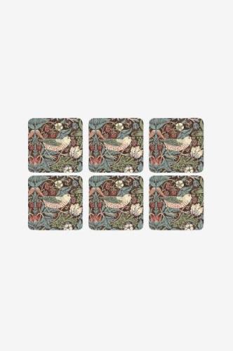 Pimpernel - Glasbrikker Morris & Co Strawberry Thief Brown 6-pak - Fle...